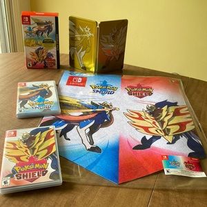 Nintendo Pokémon Sword & Shield Nintendo Switch Double Pack Steel Case & Banner